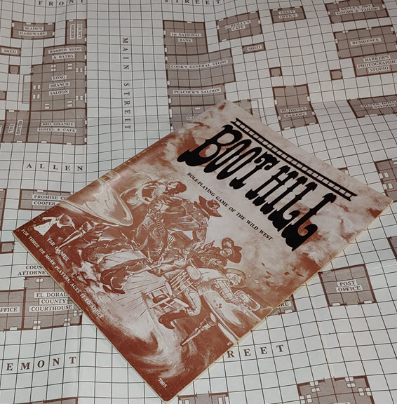 Picture of Boot Hill game and map.